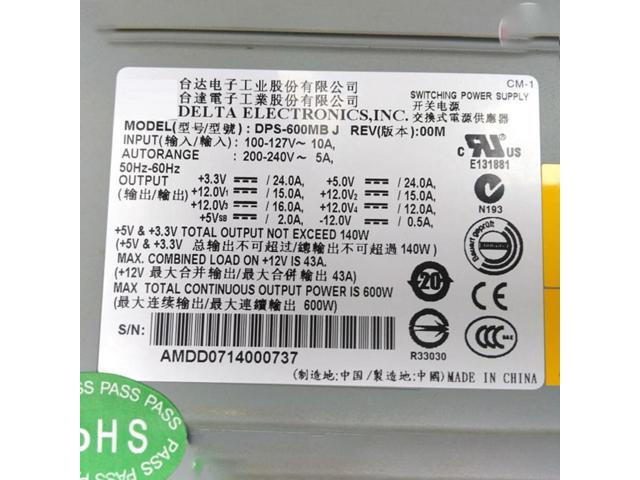 Working Power Supply For DPS-600MB J 600W Fully Tested Fast Ship ...