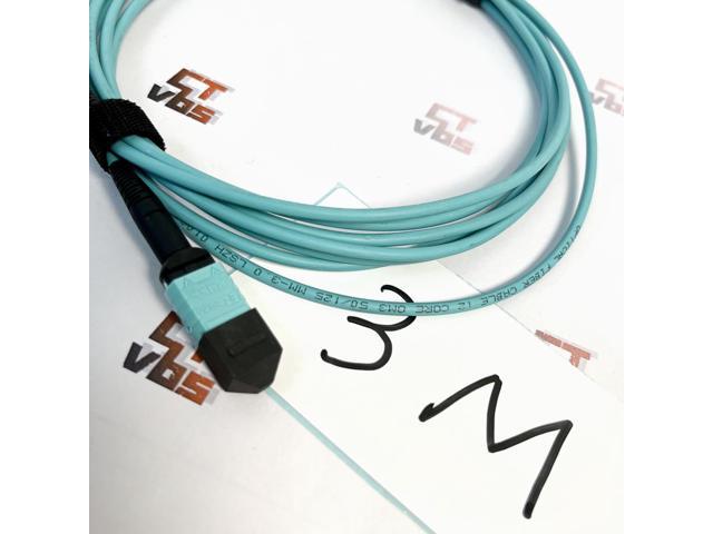 3M MPO Cable 8 Fiber Female To Female MPO-MPO Multi-Mode Type B OM3 ...