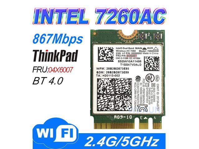 in de rij gaan staan Tegenstander Oranje Intel 7260NGW 7260ac 7260 ac 2.4/5G BT4.0 FRU 04X6007 WiFi card For  Thinkpad X250 x240 x240s x230s t440 w540 t540 Yoga y50 - Newegg.com