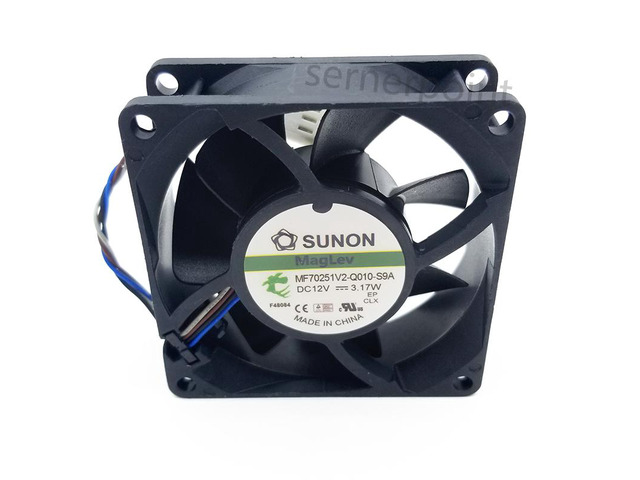 Ventilateur Refroidissement EF80251S2-Q01C-S9A 12V 4.44W - Taille 80x80x25 Mm, Pour PC Ou équipement - 5