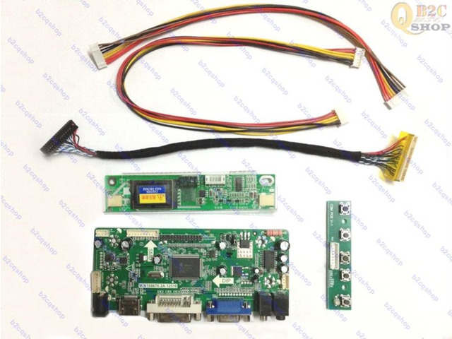 M.NT68676 LCD Controller Board Kit – VGA/DVI/HDMI/Audio For LP156WF4-SLB1 1080p
