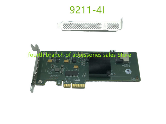 LSI SAS9211-4i 4-Port PCI-E SAS/SATA Controller Card - HBA With RAID 0,1 - Low Profile