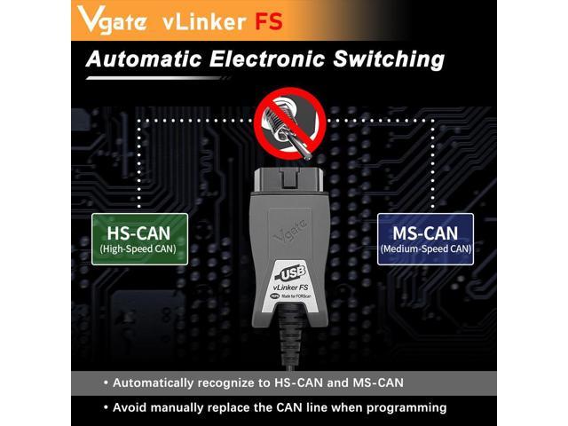 Vgate vLinker FS ELM327 For Ford FORScan HS/MS-CAN ELM 327 OBD 2 OBD2 Car  Diagnostic Scanner Interfa