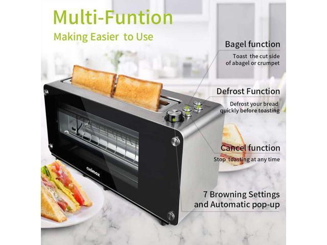 2 Slice Extruded Aluminum Long-Slot Toaster