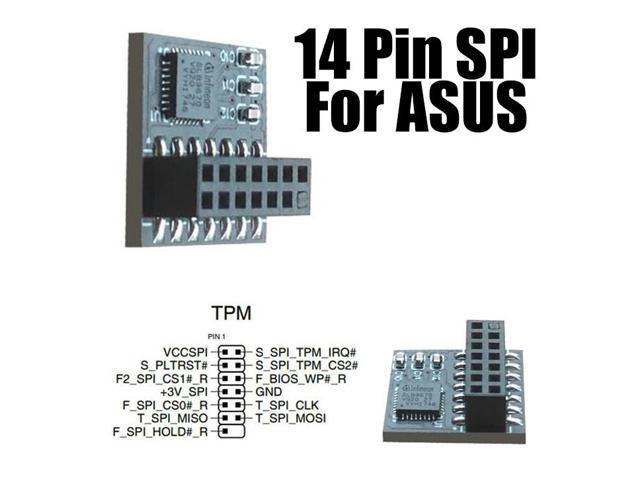 TPM 2.0 Module 14-1 Pin Safety Block For SPI Card 14pin Motherboard Windows 11