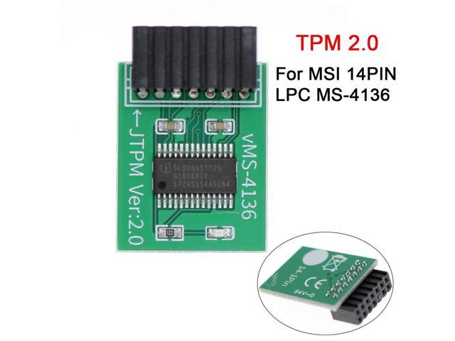 Trusted Platform Module Tpm 2.0 Security Module For Msi 14pin Lpc Ms 