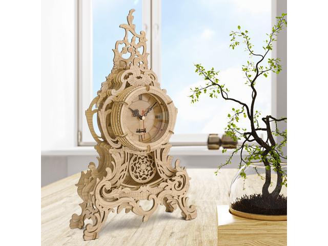 nicknack 3D Wooden Puzzle Clock for Adults Large Baroque Laser Cut Model Kits 