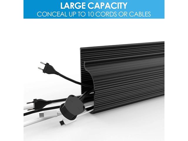 Cable Management Under Desk 40CM J Channel Cable Raceway, No Drill Cord  Hider for Desk, Wire Management