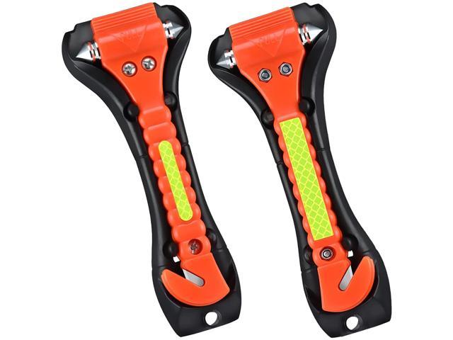 VicTsing 2 Pack Car Escape Tool, Window Breaker and Seat Belt Cutter Emergency Escape Tool for Car Accidents and First Responders,Premium Carbon Steel Safety Hammer with Reflective Strip
