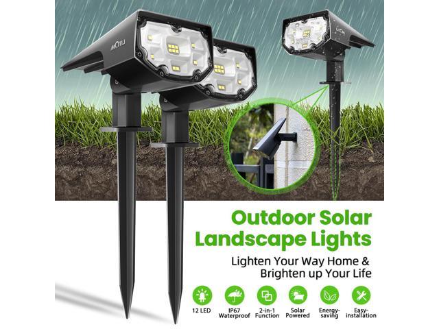 Litom Solar 12LED Flood Spot Light Waterproof Outdoor Garden Yard Lawn Lamp USA 