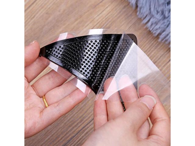 4PCS Mat Grippers Non-Slip Rubber Sticker Rug Stopper for Tile Floors  Hardwood Floors Bathroom Mats 