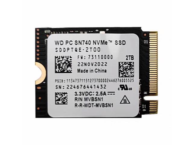 WD pc SN740 2TB M.2 2230 SSD NVMe PCIe4x4 For Steam Deck ASUS ROG