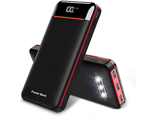 High Capacity with LCD Digital Display,3 USB Output & Dual Input External Battery Pack Compatible Smart Phones,Android Phones,Tablet and More Portable Charger Wireless Power Bank 25000mAh 