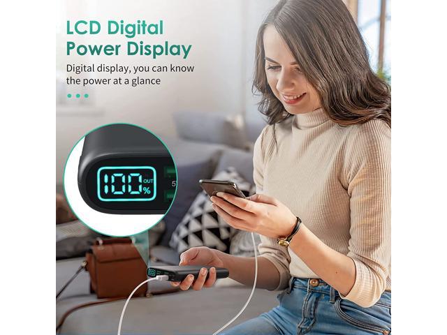 Dual Input USB-C Phone Charging Compatible with iPhone 13 Pro Max/13 Mini/12,Android Samsung Galaxy/Pixel/Nexus Power Bank 38800mAh,LCD Display Portable Charger,4 USB Outputs Battery Pack Backup 