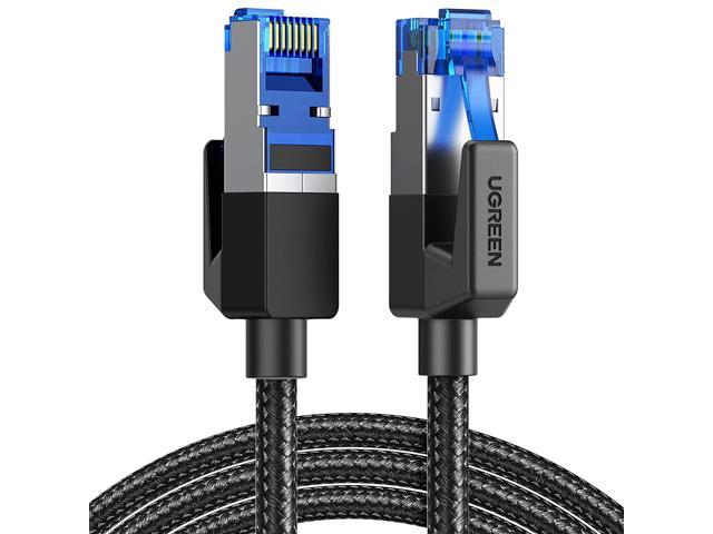 UGREEN Cat 7 Ethernet Cable 10FT, 10Gbps Braided Internet Cord, RJ45  Shielded LAN Cable, Cat7 Network Cables for Gaming PC PS5 PS4 PS3 Xbox  Modem