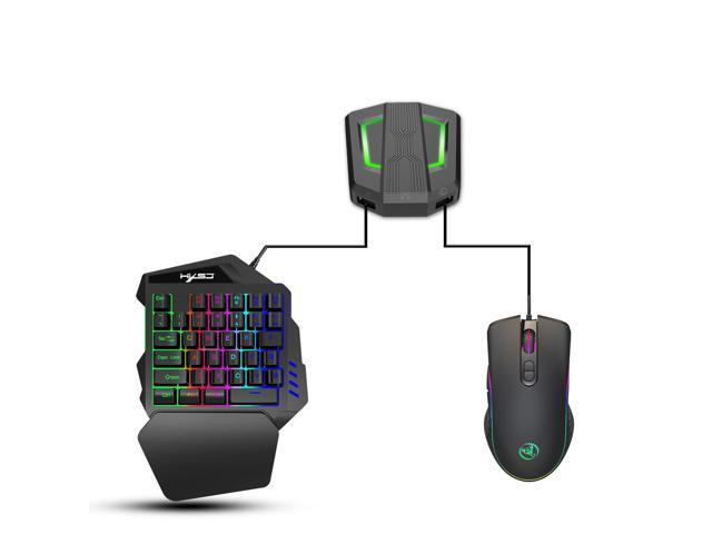 fiber I detaljer sig selv One-handed gaming keyboard and mouse combination, 35-key RGB backlit USB  2.0 mini keyboard, game converter adapter compatible with PS4/Xbox One/Nintendo  Switch/PS3/PC - Newegg.com