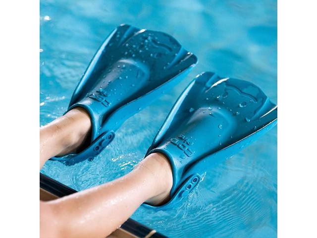 COTA Kids Swimming Fins for Children Aged from 5 to 8 Years Old with Swim Travel Play and Snorkeling Small Sizes Fins for Beginners Adjustable Strap Soft Short Blade Fins with for 18-22cm feet 