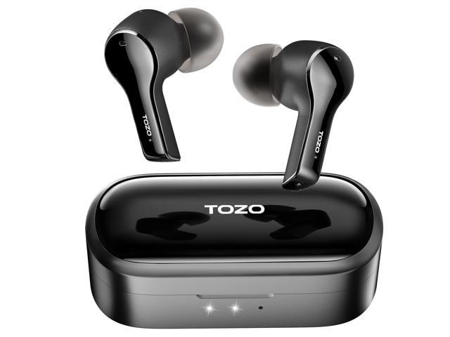 ritme Stressvol God TOZO T9 Bluetooth 5.3 Wireless Earbuds Environmental Noise Cancellation 4  Mic Call Noise Cancelling Headphones IPX7 Waterproof Earphones with Wireless  Charging Case, Black - Newegg.com
