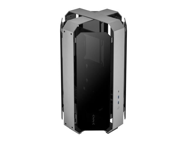AZZA Opus 809 ATX Case - Dual Orientation - CNC-Milled Aluminum - 4-Side Tempered Glass-included PCIE 3.0