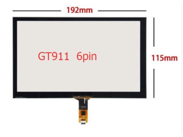 inch 192*115mm 192*116mm GT911 6pin capacitive touch screen usb control  card raspberry pie Windows 10 drive
