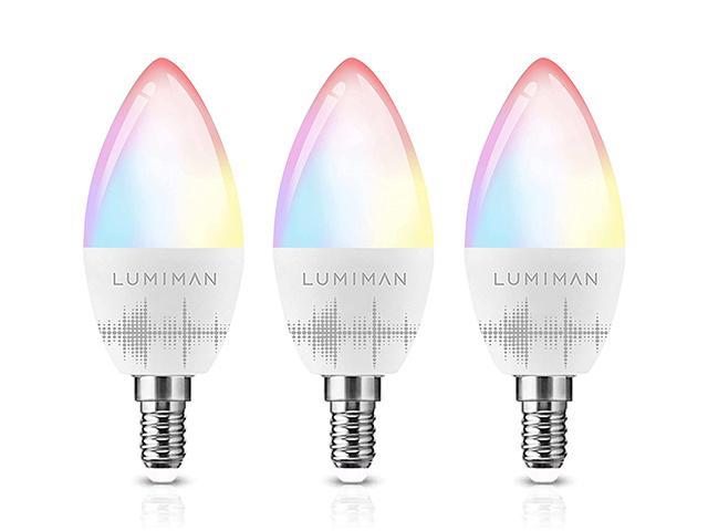 LED Candelabra Bulbs E12 Base, LUMIMAN Smart Light Bulbs Small Base