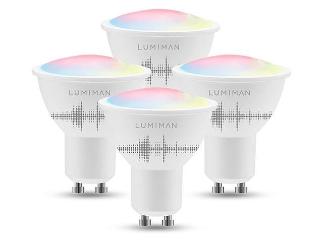 vin Kvittering ambition GU10 Smart Bulb with Voice Control, LUMIMAN LED Multicolor Warm White to  Daylight Alexa Googel Home Compatible, 5W 400lm 120°Beam Angle Halogen for  Track Recessed Lighting, 4 Pack - Newegg.com