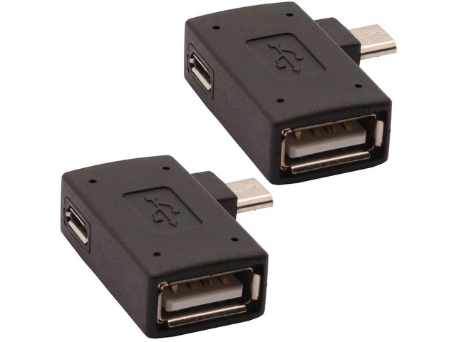Right Angled Usb Raspberry Pi BUCIER 2-in-1 Powered Micro USB OTG Adapter 90 Degree Left Angled for ...