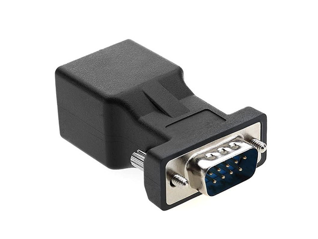 BUCIER RS232 to RJ45 DB9 9Pin Serial Port Male to RJ45 Female Cat5e6 ...