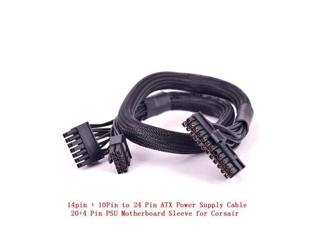 10+18Pin to 24Pin 20+4Pin ATX Power Supply Cable Mining Cable PSU Motherboard Braided Net for Corsair HX1200i HX1000i HX850i HX750i AXi Series AX1500i AX1200i AX860i AX760i RM1000 RM850 RM750