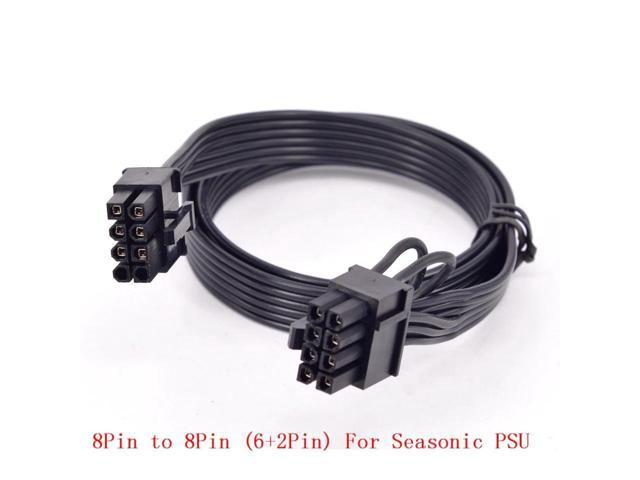PCIe 8pin to 8pin (6+2Pin) Power Supply Cable GPU For Seasonic PSU KM3 Series X-750 X-850 SS-1050XP3 SS-1200XP3 M12II Evo Series 520 620 650 750 850 Snow Silent 750 1050 FOCUS PLUS Gold SSR-850FX
