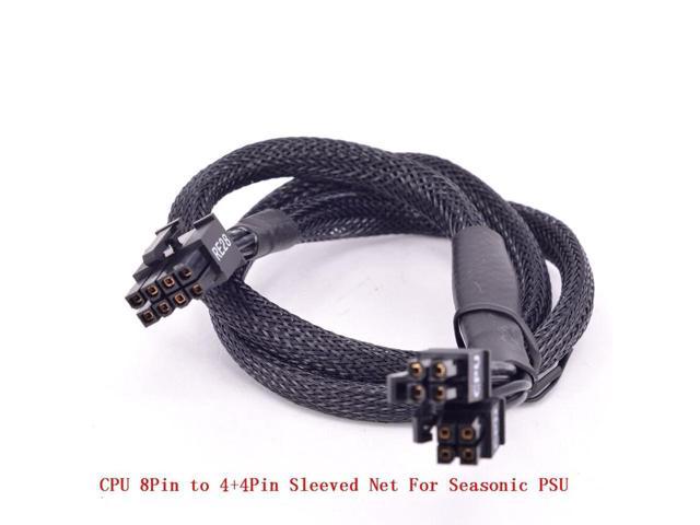 Seasonic CPU 8pin to 4+4pin Power Supply Cable ATX 12V P4 to P8 With Net for KM3 Series X-750 X-850 SS-1050XP3 M12II Evo Series 620 650 750 850 Snow Silent 750 1050 FOCUS PLUS Gold SSR-850FX