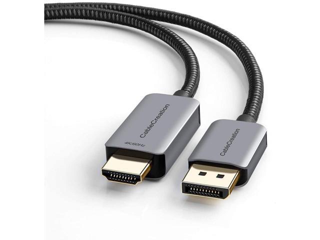Active DP to HDMI Cable HDR 4K@60Hz 2K@144Hz 1080P@144Hz CableCreation 8FT Unidirectional DisplayPort to HDMI Monitor Cable DP 1.4 to HDMI 2.0 Braided Support Multi-Display Alumium - Newegg.com