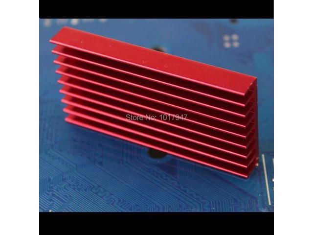 2pcs 60x30x8mm 60mm Red Aluminum Radiator Heatsink For Memory Chipset Cooler 