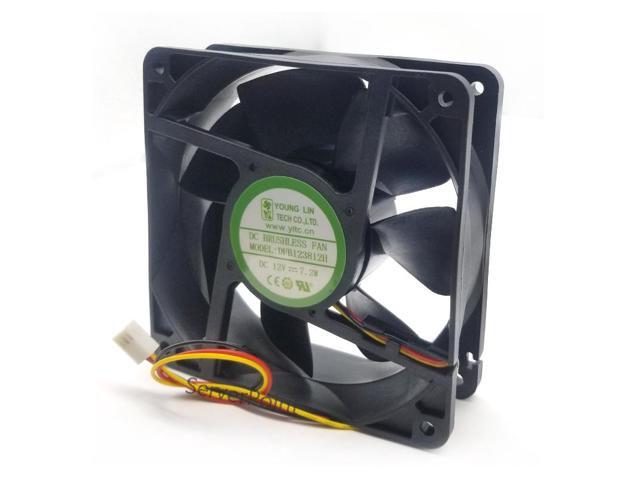 DFB123812H DC 12V 7.2W 0.6A 12038 12CM 120*120*38mm 3 Wires Big Air ...