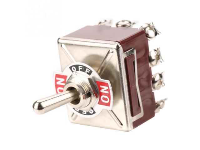 3 Position Toggle Switch 4PDT 12 Pin Car Boat Rocker Switch ON/OFF/ON ...