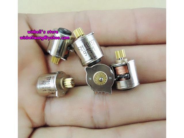 2-Phase 4-Wire Stepper Motor Micro Mini 10MM Stepping Motor Metal Copper Gear 