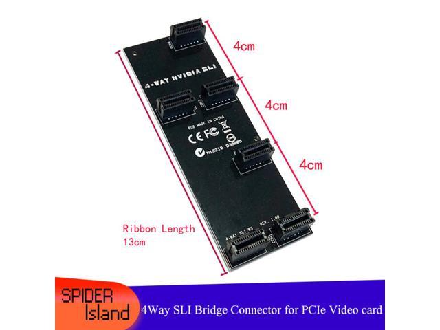 13cm 4-Way SLI Bridge Connector for PCIe nVidia Gigabyte Video card ...