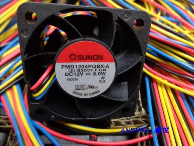 SUNON PMD1204PQBX-A (2). B2037.F.GN DC 12V 8W 40x40x28mm 4-wire Server ...