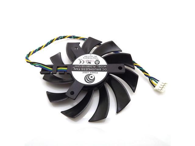 PLD08010S12HH 12V 0.35A 75mm 4Pin For MSI R6750 HD6750 DDR5.DX11 HD5750 ...