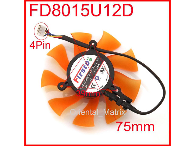 SHENQIN 75mm FD8015U12S 12V 0.5A GTX1650 GTX1660 Ti GPU Fan for A/S/U/S Dual GTX SHENQIN 75mm FD8015U12S 12V 0.5A GTX1650 GTX1660 Ti GPU Fan for A/S/U/S Dual GTX