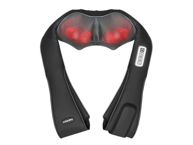 Naipo Cordless & Rechargeable Shiatsu Back Neck and Shoulder Massager with Heat 3D Deep Kneading Massage for Neck, Back, Shoulder, Foot and Legs MGS-321