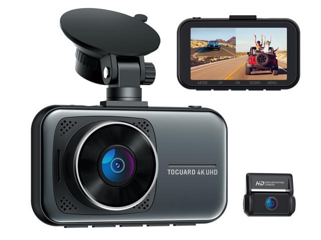 TOGUARD 4K Dual Dash Cam Car Camera, UHD 4K+1080P Driving recorder , 3 Inch Screen Car Dash Camera Front and Rear Camera for Car WDR, Wide Angle, G-Sensor, Parking Monitor, Loop Recording