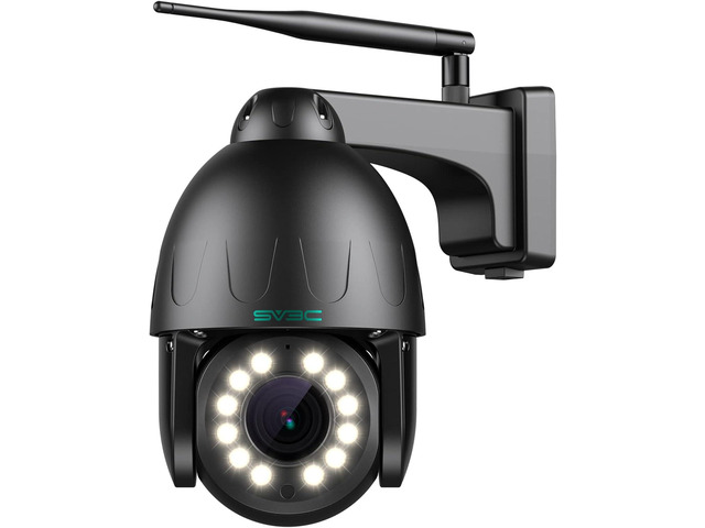 SV3C PTZ WiFi Camera Outdoor, 15X Optical Zoom 5MP Wireless IP Security ...