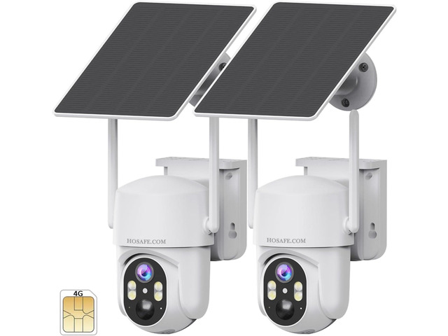 4G LTE Cellular Security Camera Wireless Outdoor, Solar Battery Powered ...