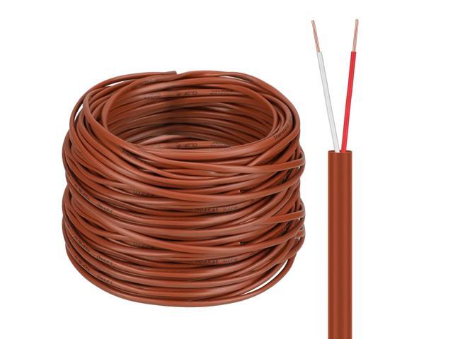 Buryeah Thermostat Wire Bell Wire Solid Copper Cable 18 Gauge ETL Electrical Wire, Power Circuit Cable Moisture, Heat and UV... 