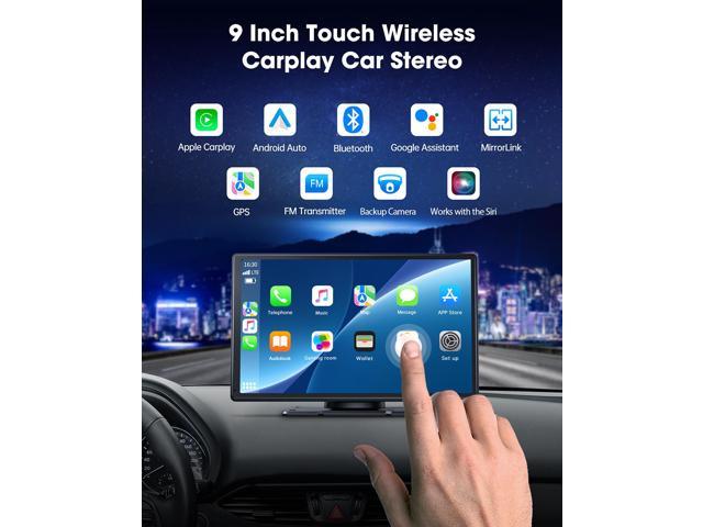 LAMTTO Wireless Carplay Screen - 9 Inch, Bluetooth/FM/AUX, Siri/Google  Assistant Voice Control & GPS Navigation - Global Village Space