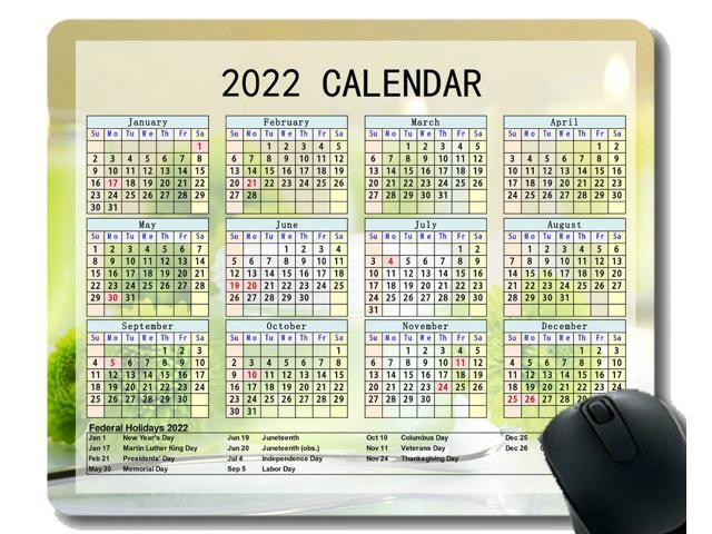 Mouse Pad 2022 Calendar,Cream Candles Flowers Green Mouse Pad Mat Size:300X250X3 Mm - Newegg.com