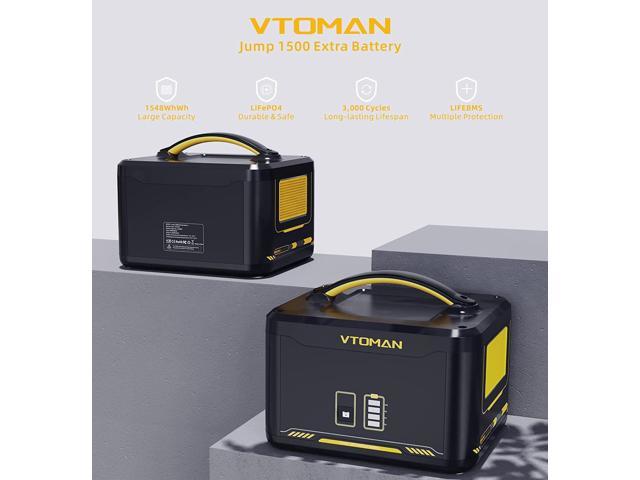VTOMAN Jump 1500X Portable Power Station with Expansion Battery 