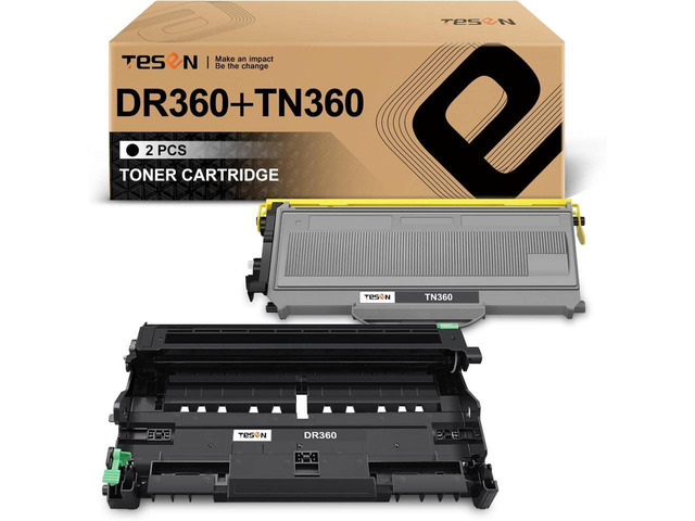 TESEN DR360 TN360 Compatible Drum and Toner Replacement for Brother ...