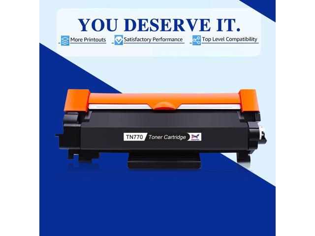 2x TN770 Black Toner Cartridge compatible with Brother MFC-L2730DW  HL-L2370DW